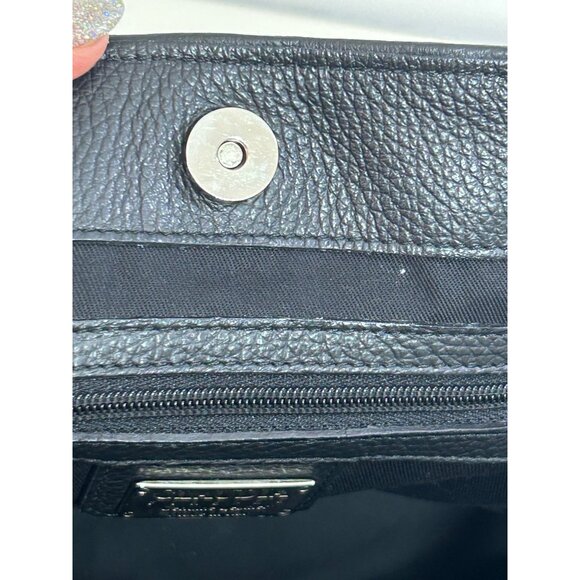 Claudia Firenze Leopard Print Calf Hair Black Leather Tote Vtg Italy Double Hand - Picture 15 of 16